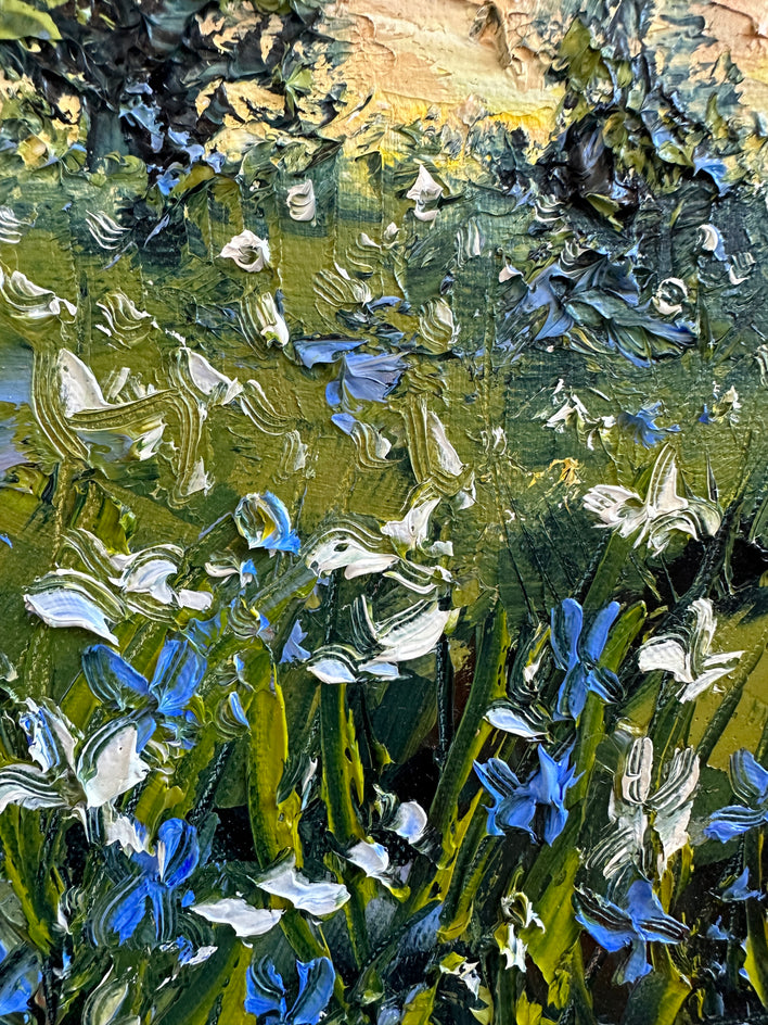 Coastal Iris Bloom by Lisa Elley |  Closeup View of Artwork 