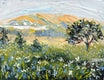 Original art for sale at UGallery.com | Coastal Iris Bloom by Lisa Elley | $425 | oil painting | 12' h x 16' w | thumbnail 1
