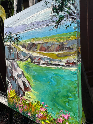 Colorful Coast by Lisa Elley |  Side View of Artwork 