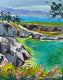 Original art for sale at UGallery.com | Colorful Coast by Lisa Elley | $300 | oil painting | 10' h x 8' w | thumbnail 1