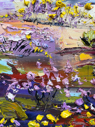 Original art for sale at UGallery.com | Desert Bloom by Lisa Elley | $675 | oil painting | 16' h x 12' w | photo 4