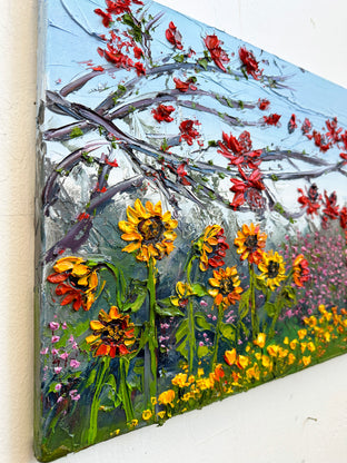 Garden Reverie by Lisa Elley |  Side View of Artwork 