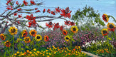 Original art for sale at UGallery.com | Garden Reverie by Lisa Elley | $550 | oil painting | 12' h x 24' w | thumbnail 1