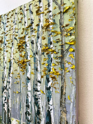 Golden Fall by Lisa Elley |  Side View of Artwork 