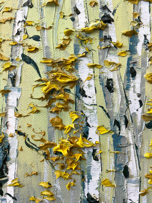 Golden Fall by Lisa Elley |   Closeup View of Artwork 