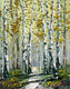 Original art for sale at UGallery.com | Golden Fall by Lisa Elley | $575 | oil painting | 14' h x 11' w | thumbnail 1
