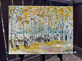 Harmony in Golden Woods by Lisa Elley |  Context View of Artwork 