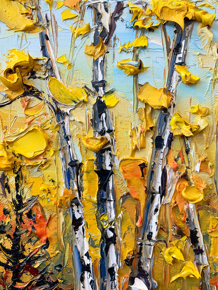 Impressions of Fall by Lisa Elley |  Closeup View of Artwork 