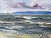 Original art for sale at UGallery.com | Monet in Monterey by Lisa Elley | $400 | oil painting | 9' h x 12' w | thumbnail 1