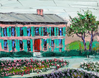 Original art for sale at UGallery.com | Monet's Garden Impression by Lisa Elley | $450 | oil painting | 11' h x 14' w | thumbnail 1