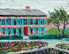 Original art for sale at UGallery.com | Monet's Garden Impression by Lisa Elley | $450 | oil painting | 11' h x 14' w | thumbnail 1
