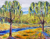 Original art for sale at UGallery.com | Napa Valley with Monet by Lisa Elley | $800 | oil painting | 14' h x 18' w | thumbnail 1