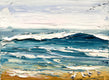 Original art for sale at UGallery.com | Pebble Beach with Monet by Lisa Elley | $375 | oil painting | 9' h x 12' w | thumbnail 1