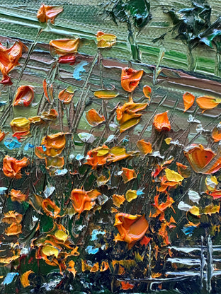 Poppy Bloom by Lisa Elley |   Closeup View of Artwork 