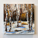 Original art for sale at UGallery.com | Winter Prelude by Lisa Elley | $425 | oil painting | 10' h x 10' w | thumbnail 3