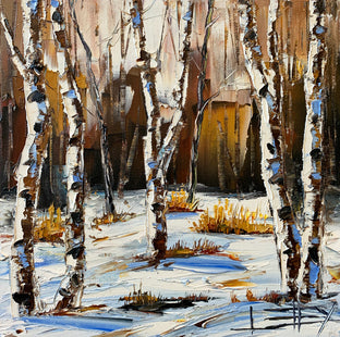Original art for sale at UGallery.com | Winter Prelude by Lisa Elley | $425 | oil painting | 10' h x 10' w | photo 1
