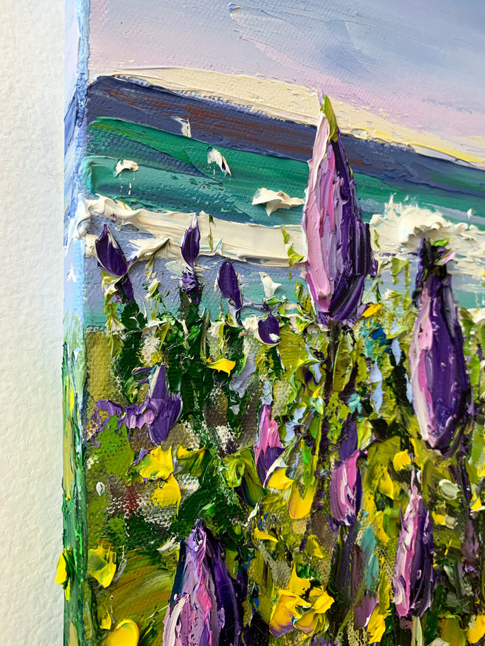 Quietly Carmel by Lisa Elley |  Closeup View of Artwork 