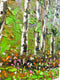 Original art for sale at UGallery.com | Summer Birch by Lisa Elley | $425 | oil painting | 12' h x 12' w | thumbnail 3