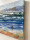Original art for sale at UGallery.com | Surfers at Ocean Beach San Francisco by Lisa Elley | $375 | oil painting | 9' h x 12' w | thumbnail 2