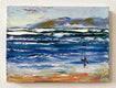 Original art for sale at UGallery.com | Surfers at Ocean Beach San Francisco by Lisa Elley | $375 | oil painting | 9' h x 12' w | thumbnail 3