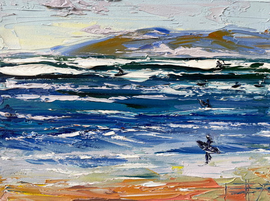 Swim 油絵 oil painting 絵画 原画 abstract swim 油彩画 F15号 | nuancebeans