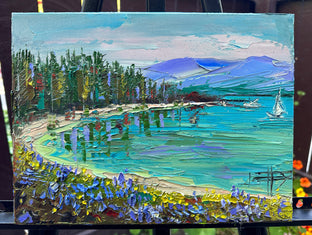 Turquoise Tahoe by Lisa Elley |  Context View of Artwork 