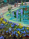 Original art for sale at UGallery.com | Turquoise Tahoe by Lisa Elley | $325 | oil painting | 9' h x 12' w | thumbnail 4