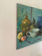 Original art for sale at UGallery.com | Composition in Blue by Lisa Nielsen | $475 | oil painting | 9' h x 12' w | thumbnail 2