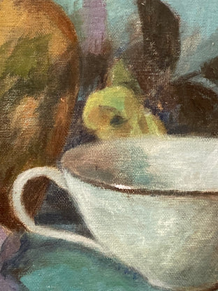 Original art for sale at UGallery.com | Composition in Blue by Lisa Nielsen | $475 | oil painting | 9' h x 12' w | photo 4