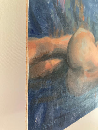 Original art for sale at UGallery.com | Figure In Blue by Lisa Nielsen | $475 | oil painting | 9' h x 12' w | photo 2