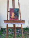 Original art for sale at UGallery.com | In Green and Scarlet by Lisa Nielsen | $625 | oil painting | 14' h x 11' w | thumbnail 4
