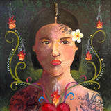 Original art for sale at UGallery.com | Little Fires by Darlene McElroy | $800 | mixed media artwork | 14' h x 14' w | thumbnail 1