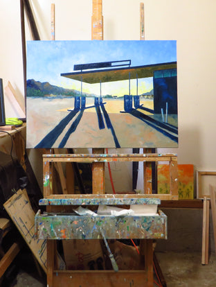 Original art for sale at UGallery.com | Long Shadows by Mitchell Freifeld | $900 | oil painting | 25' h x 35' w | photo 3
