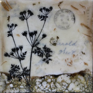 Original art for sale at UGallery.com | Looking Back by Shannon Amidon | $75 | encaustic artwork | 4' h x 4' w | photo 1