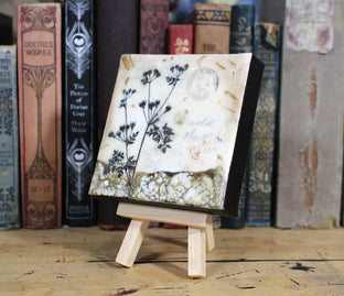 Original art for sale at UGallery.com | Looking Back by Shannon Amidon | $75 | encaustic artwork | 4' h x 4' w | photo 2