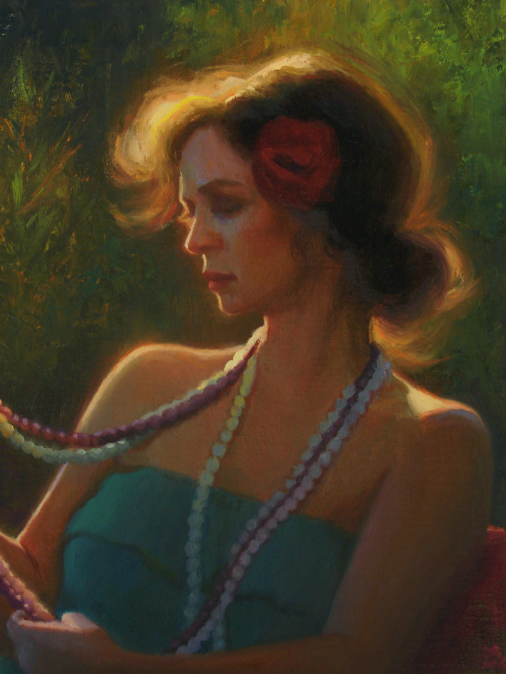 Lost in Thought by Sherri Aldawood |  Closeup View of Artwork 