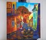 Original art for sale at UGallery.com | Golden Street, Prague by Yelena Sidorova | $1,100 | mixed media artwork | 24' h x 24' w | thumbnail 3
