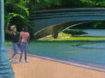 Original art for sale at UGallery.com | Lullwater Bridge – Prospect Park by Nick Savides | $875 | oil painting | 9' h x 12' w | thumbnail 4