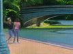 Original art for sale at UGallery.com | Lullwater Bridge Ð Prospect Park by Nick Savides | $875 | oil painting | 9' h x 12' w | thumbnail 4