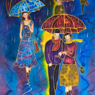 Rainy Street by Yelena Sidorova |   Closeup View of Artwork 