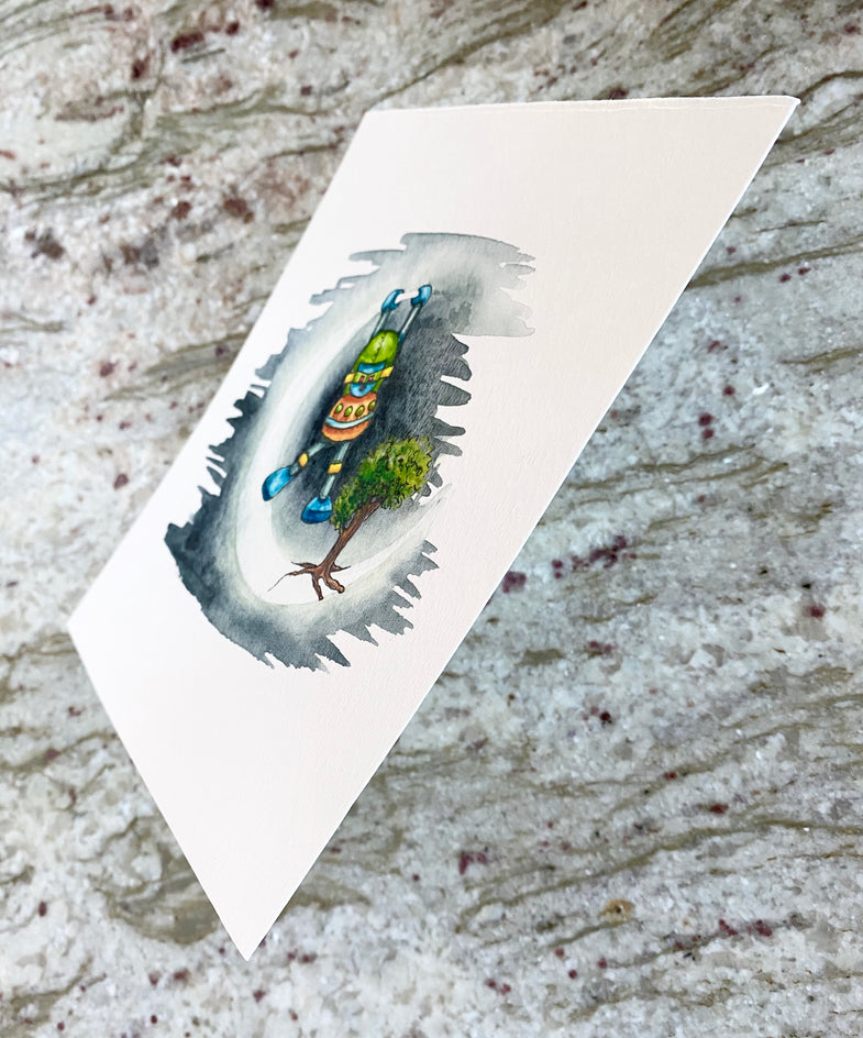 Luna by Diane Flick |  Side View of Artwork 