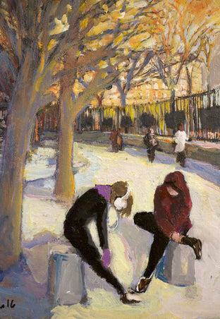 Luxembourg Garden by Bertrand Girard |   Closeup View of Artwork 