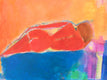 Original art for sale at UGallery.com | Lying 2 by Robin Okun | $800 | acrylic painting | 18' h x 24' w | thumbnail 1