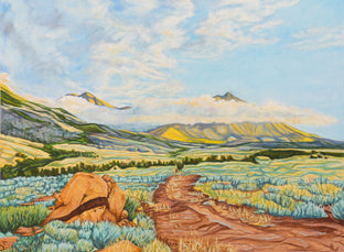 Original art for sale at UGallery.com | Mountain Interval by Crystal DiPietro | $4,400 | oil painting | 36' h x 48' w | photo 1