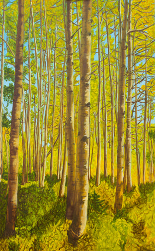 Original art for sale at UGallery.com | Forest for the Trees by Crystal DiPietro | $4,100 | oil painting | 48' h x 30' w | photo 1