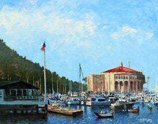 Original art for sale at UGallery.com | 26 Miles Across the Sea by Kent Sullivan | $1,400 | oil painting | 16' h x 20' w | photo 1
