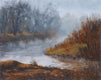 Original art for sale at UGallery.com | The Quiet of the River Fog by Patricia Prendergast | $475 | pastel artwork | 11' h x 14' w | thumbnail 1