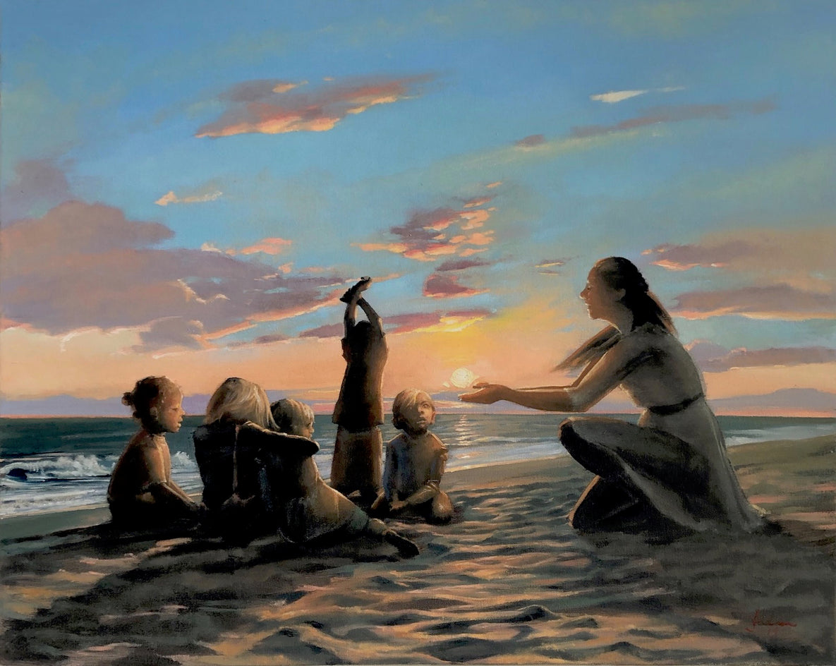 The Art of Teaching - Commission by Jesse Aldana |  Closeup View of Artwork 