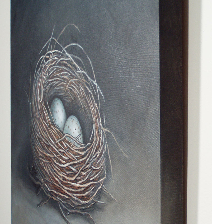 Make a Little Birds Nest in Your Soul by Jennifer Ross |  Side View of Artwork 