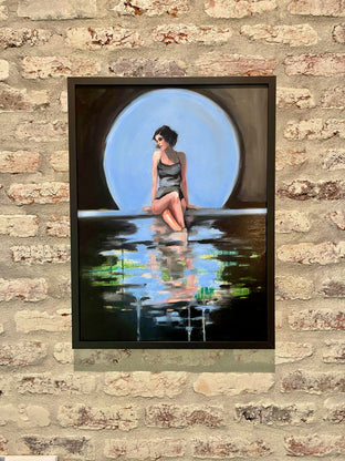 Blue Moon by Malia Pettit |  Side View of Artwork 